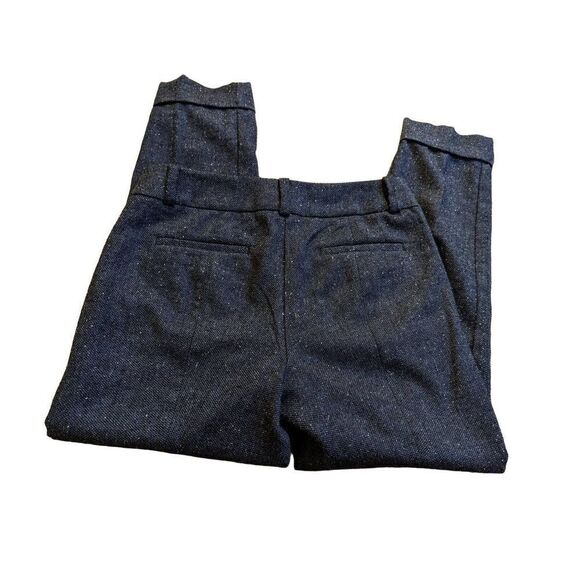 Ann Taylor LOFT Women's Blue Marisa Cut Tweed Lined Tapered Heavy Trouser Size 2 - Picture 3 of 10